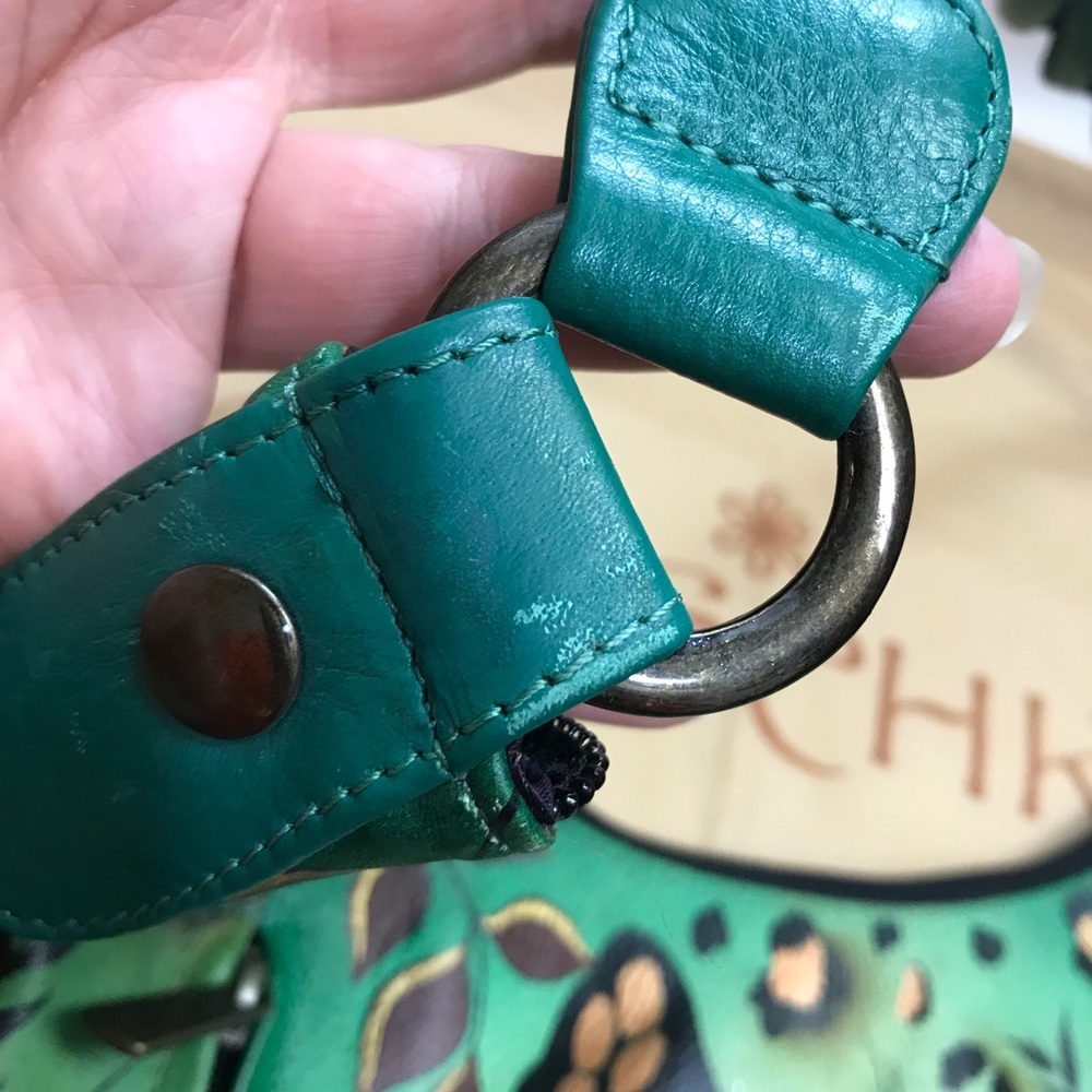 Anuschka Handpainted Butterflies Leather Shoulder Bag - Picture 13 of 13